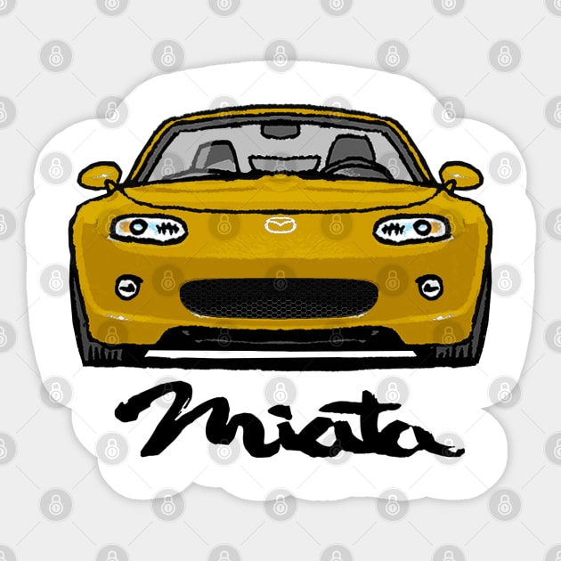 Mazda Mx5 Miata NC1 Yellow Sticker by Woreth